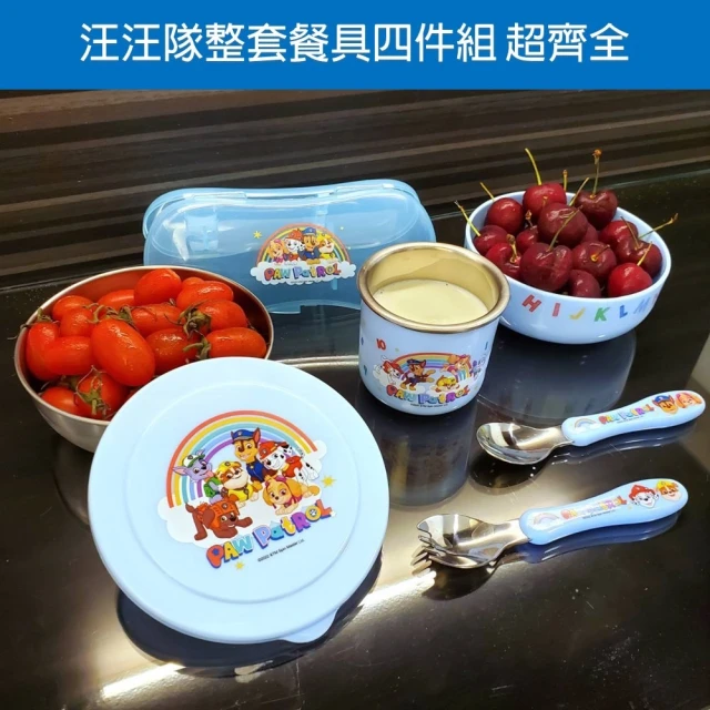 玉米田 PLA幼兒餐具-熊掌盤叉匙組+學習杯組(PLA 聚乳