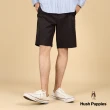 【Hush Puppies】男裝 短褲 品牌英文立體鋼模短褲(黑色 / 43122102)