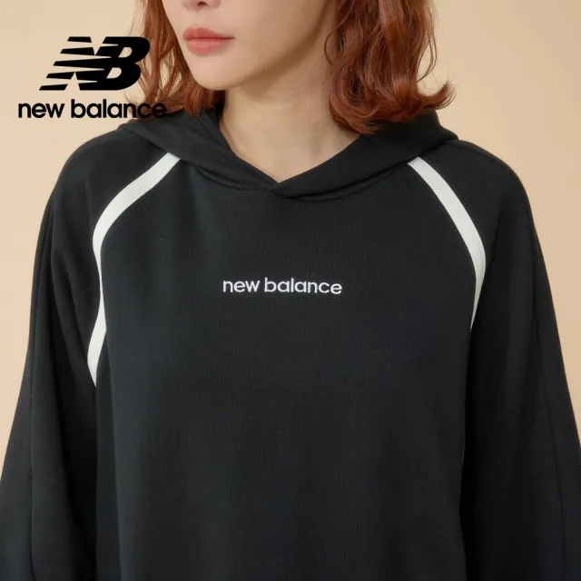 【NEW BALANCE】NB 連帽長袖上衣_女裝_黑色_AWT21501BK(亞版 版型正常)