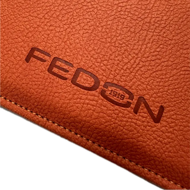 【GIORGIO FEDON 1919】品牌經典皮革桌墊(橘色)