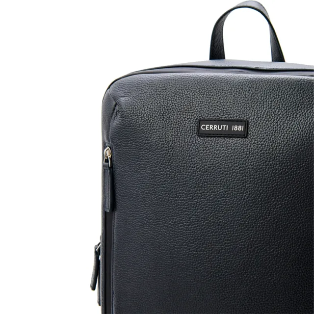 【Cerruti 1881】義大利原裝進口 頂級小牛皮後背包 CEZA05934M(深藍色)