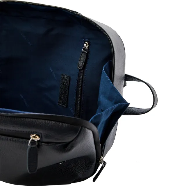 【Cerruti 1881】義大利原裝進口 頂級小牛皮後背包 CEZA05934M(深藍色)