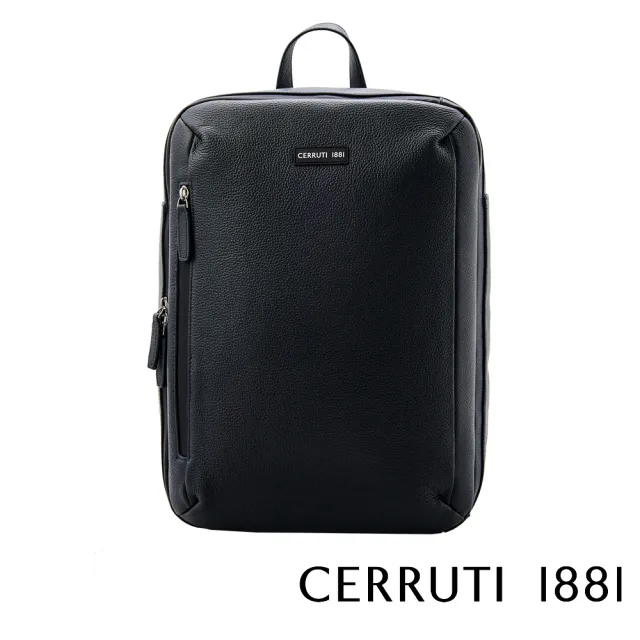 【Cerruti 1881】義大利原裝進口 頂級小牛皮後背包 CEZA05934M(深藍色)