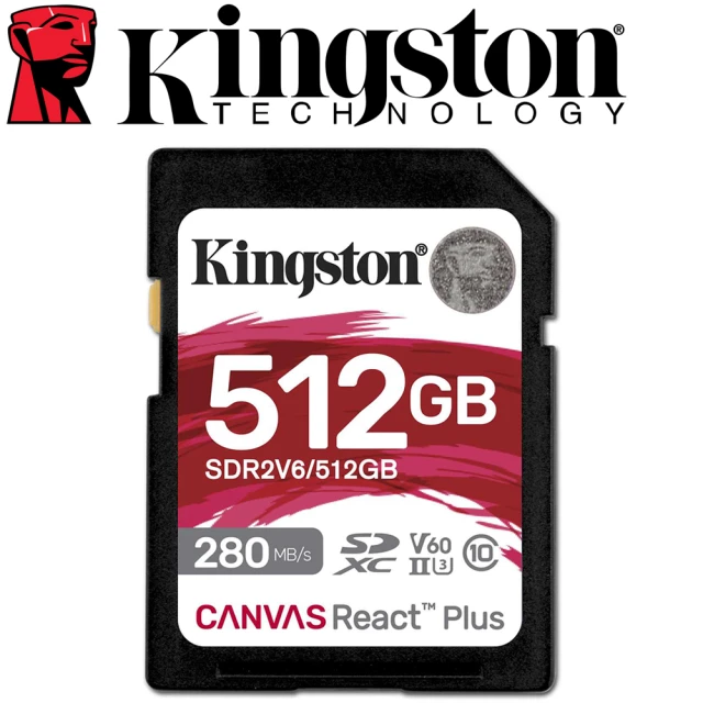 Kingston 金士頓Kingston 金士頓 512G SDXC SD U3 V60 UHS-II 記憶卡(SDR2V6/512GB 平輸)