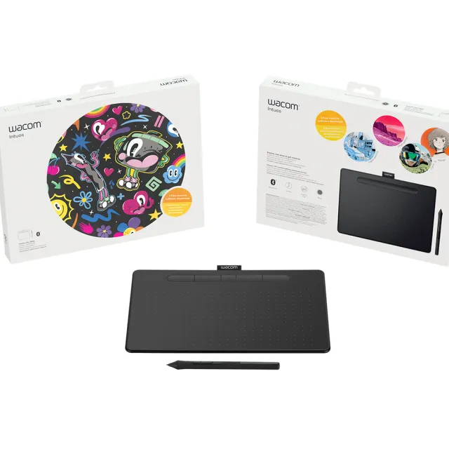 【Wacom】福利品◆Intuos Comfort Plus Medium 藍牙繪圖板-黑色(CTL-6100WL/K0-C)