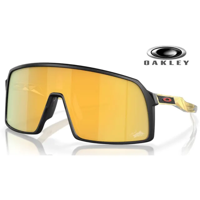 【Oakley】奧克利 龍年限定款 SUTRO A 亞洲版 運動包覆太陽眼鏡 OO9406A 46 霧黑框24K水銀鍍膜 公司貨