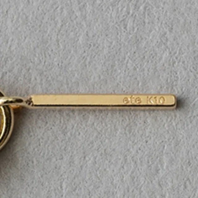 【ete】K10YG 精緻優雅迴紋針項鍊(金色)