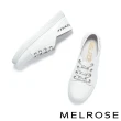 【MELROSE】美樂斯 清新日常英文字兩穿式QQ厚底休閒鞋(白)