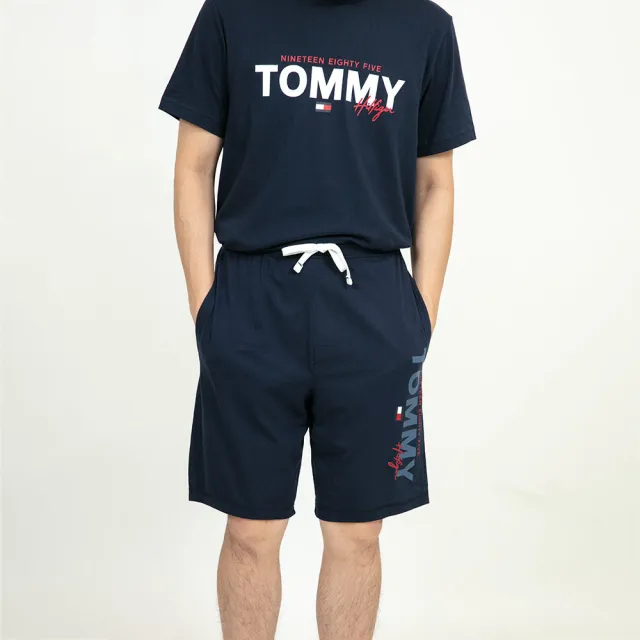 【Tommy Hilfiger】側邊LOGO 大尺碼 Tommy Hilfiger 短褲 棉短褲 鬆緊 無刷毛 鬆緊褲(棉短褲9193CA4)