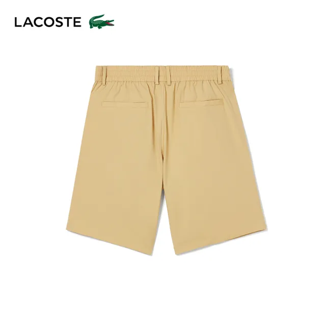 【LACOSTE】男裝-大口袋休閒工作短褲(卡其色)