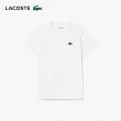 【LACOSTE】女裝-有機棉快乾素面短袖T恤(白色)