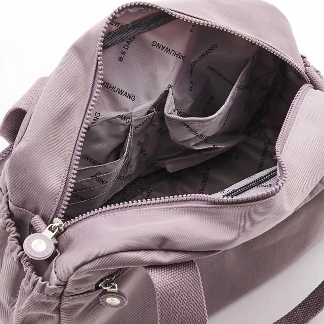 【冰山袋鼠】時光旅人 - 知性多夾層兩用手提包 - 黑色(B518-K)