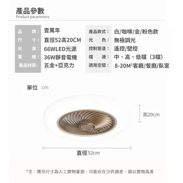 【XINGMU 興沐】現代超薄led吸頂簡約風扇燈(變頻省電/六檔風力/靜音電機/APP遙控)