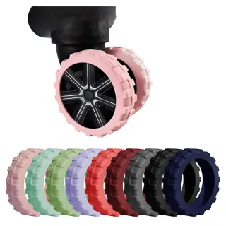 【Viita】靜音耐磨手推車/行李箱矽膠輪腳保護套 大-8入