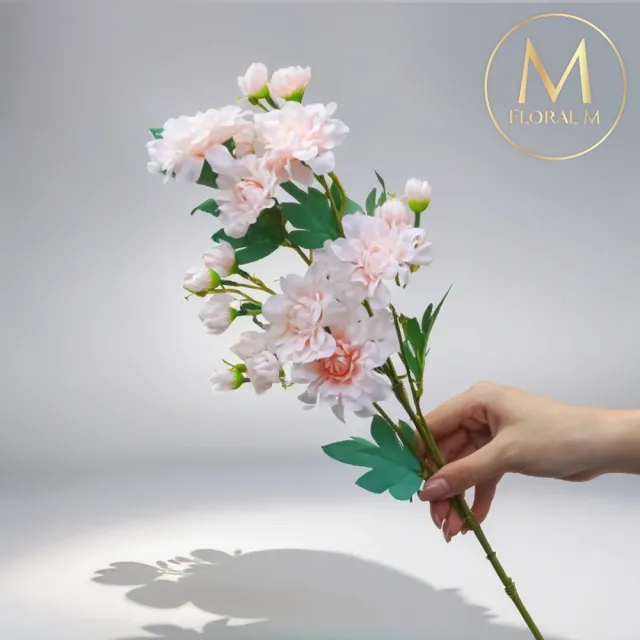 【Floral M】居家花仙子芍藥氣質粉仿真花花材（1入/組）(人造花/塑膠花/假花/裝飾花)