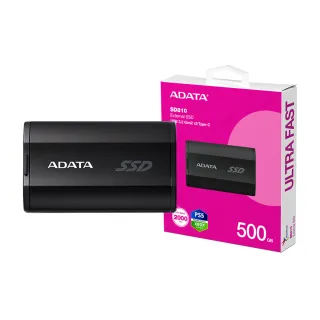 【ADATA 威剛】SD810 500GB 外接式固態硬碟SSD(黑色 / SD810-500G-CBK)