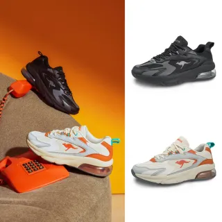 【KangaROOS】女鞋 WAVERLY 緩震氣墊 復古拼接 運動增高鞋(兩款任選)