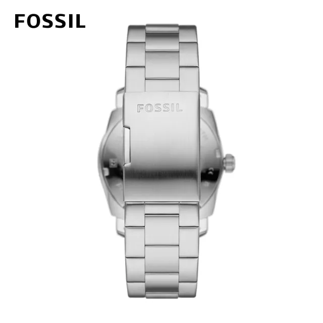 【FOSSIL 官方旗艦館】Machine 簡約日期顯示經典男錶 銀色不鏽鋼鍊帶 指針手錶 42MM FS5899