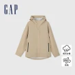 【GAP】男裝 防風防雨連帽外套-卡其色(884846)