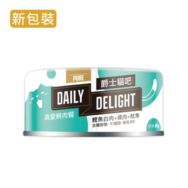 【Daily Delight 爵士貓吧】PURE 80g*12罐組(貓罐 副食 全齡貓)