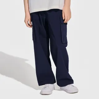 【GAP】女童裝 Logo抽繩鬆緊工裝褲-海軍藍(890289)