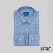 【SST&C 新品９折】EASY CRAE 深藍紋理修身版襯衫0312402005