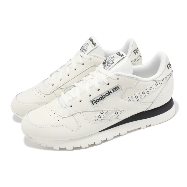 REEBOK 休閒鞋 Classic Leather 女鞋 象牙白 灰 皮革 低筒 復古 緩衝(100074373)