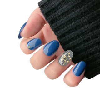 【Paula’s Nail 寶拉美甲】莫藍迪金 凝膠指甲貼片(指甲貼片 光療甲片 美甲貼片)