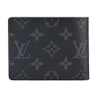 【Louis Vuitton 路易威登】LV M62294經典Monogram Eclipse帆布花紋SLENDER對折短夾(黑)