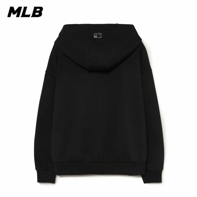 【MLB】女版半拉鍊連帽上衣 帽T 紐約洋基隊(3FHDB2036-50BKS)