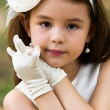 【橘魔法】純白緞面禮服手套(禮服搭配 配件 婚宴 喜酒 婚禮 禮儀 拍照 攝影 女童 兒童 童裝)
