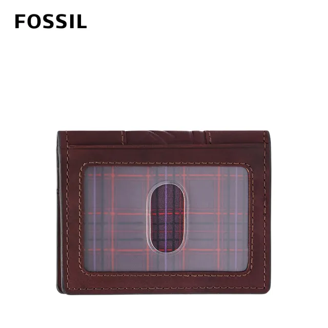 【FOSSIL 官方旗艦館】Everett 真皮卡夾-茄紫色 ML4468540(禮盒組附鐵盒)