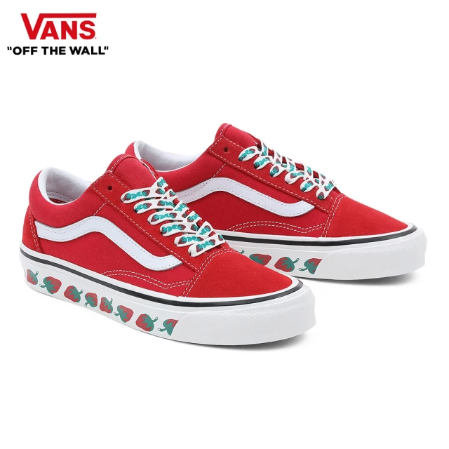VANS 官方旗艦 Old Skool 36 DX 男女款紅色草莓印花圖案滑板鞋