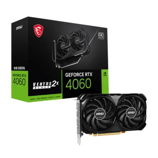 【MSI 微星】GeForce RTX 4060 VENTUS 2X BLACK 8G OC 顯示卡