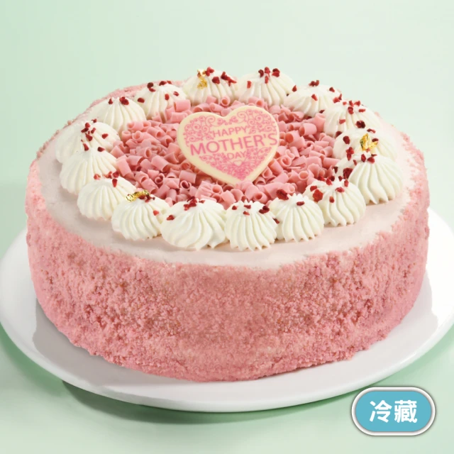 樂活e棧 母親節造型蛋糕-清新草莓裸蛋糕6吋x1顆(水果 芋