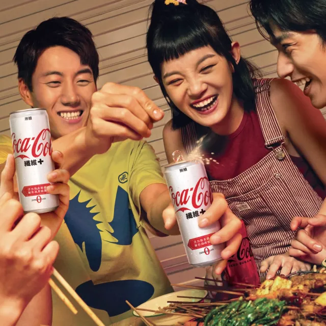 【Coca-Cola 可口可樂】纖維+ 易開罐330ml x2箱(共48入;24入/箱)