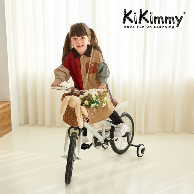 kikimmy 16吋兒童腳踏車(時尚白)