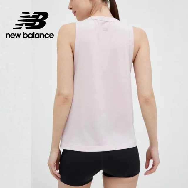 【NEW BALANCE】NB 圓領前短後長運動背心_女裝_淺粉色_WT31104SOI(美版 版型偏大)