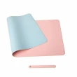【EZlife】雙面拼色防水皮革滑鼠墊餐桌墊
