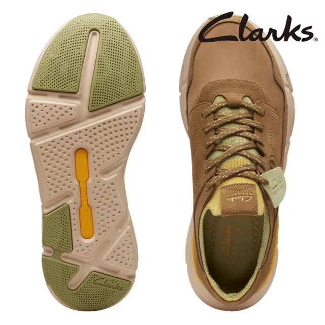 【Clarks】男鞋 NXE Lo蜂巢狀大底高回彈緩震休閒鞋(CLM73539C)