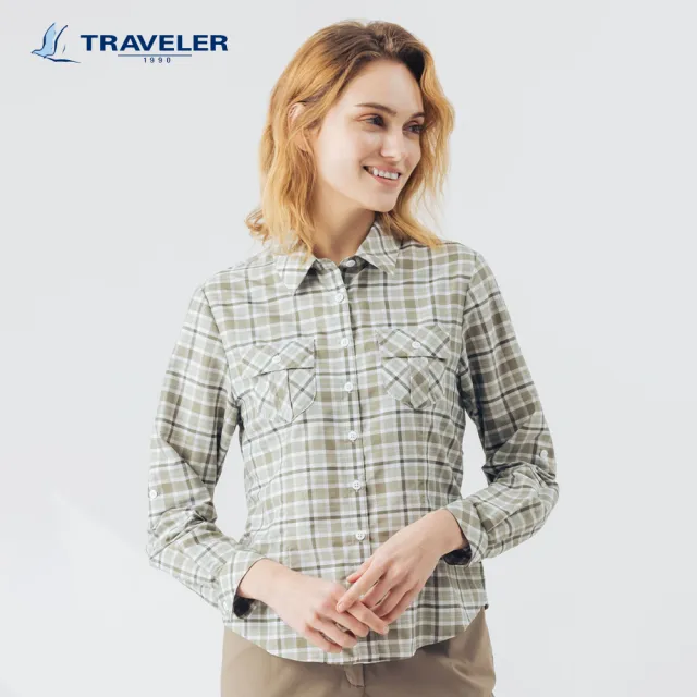 【TRAVELER 旅行者】24SS女款涼感抗UV長袖襯衫_241TR704(涼感/吸濕排汗/抗UV/襯衫)