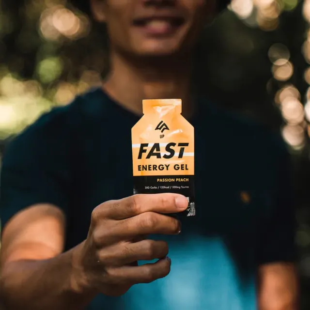 【UP Sports】UP FAST 能量果膠-百香蜜桃風味45g*10包