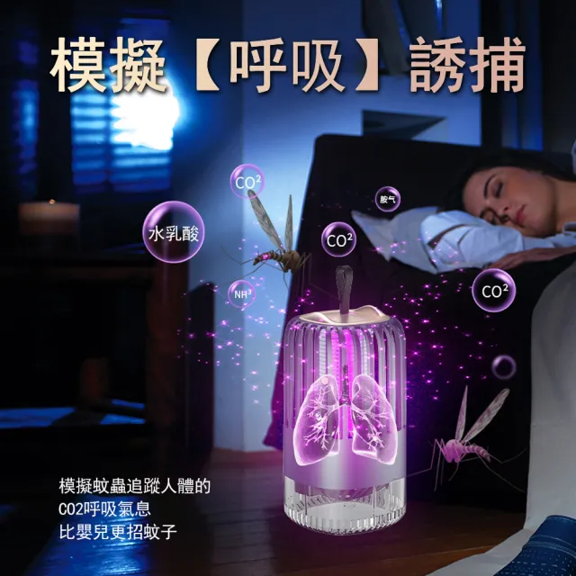 【Kyhome】多維仿生吸入式滅蚊燈/電擊式捕蚊燈/電蚊燈/滅蚊器(幻影5代 BG005)