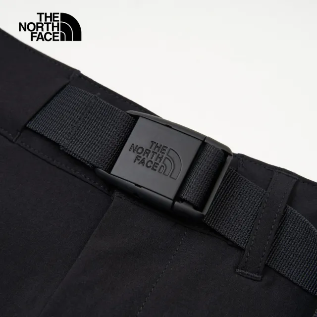 【The North Face 官方旗艦】北面女款黑色吸濕排汗涼感休閒短褲｜87VPJK3