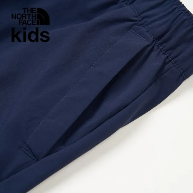 【The North Face 官方旗艦】北面兒童藍色吸濕排汗涼感休閒短褲｜899D8K2