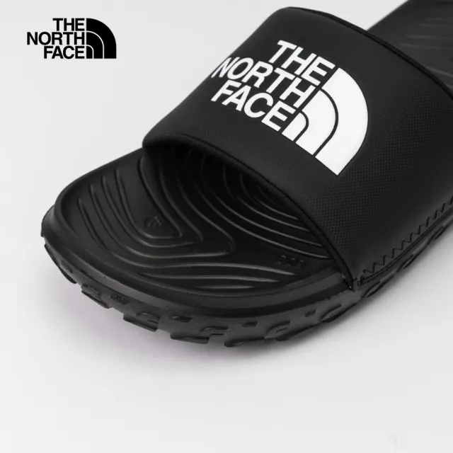 【The North Face 官方旗艦】【海邊推薦款】北面男款黑色品牌LOGO輕便拖鞋｜8A90KX7