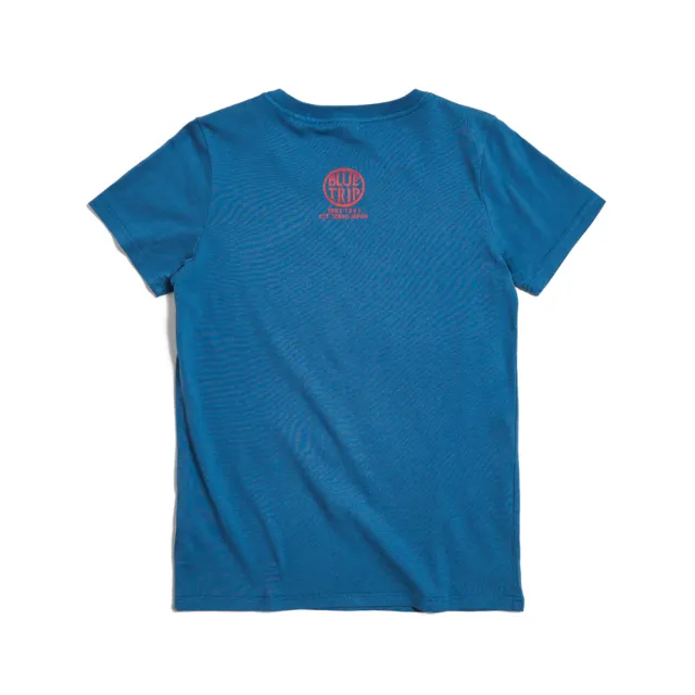 【EDWIN】女裝 TBT滑板熊短袖T恤(灰藍色)