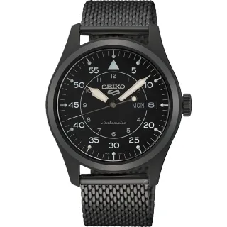 【SEIKO 精工】官方授權 5 Sports系列 時尚飛行錶機械錶米蘭錶帶-錶徑39.4mm-SK008(SRPH25K1)