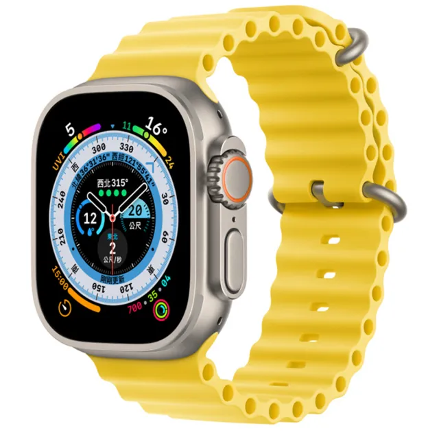 【Apple】S+ 級福利品 Apple Watch Ultra LTE 鈦金屬錶殼海洋錶帶(原廠保固中)