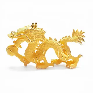 【生活金藝】黃金擺件 富貴生肖-龍(金重足1.50錢)